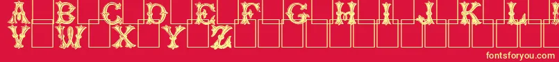 Шрифт Trefoilcapitals – жёлтые шрифты на красном фоне