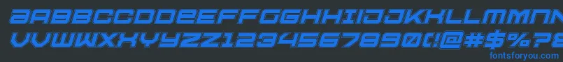 Ussdallasacadital Font – Blue Fonts on Black Background