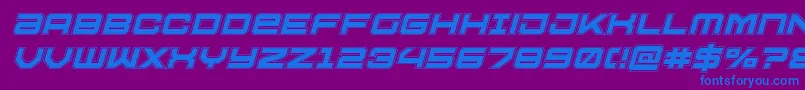 Ussdallasacadital Font – Blue Fonts on Purple Background
