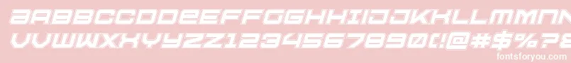 Ussdallasacadital-fontti – valkoiset fontit vaaleanpunaisella taustalla