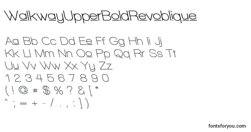Fuente WalkwayUpperBoldRevoblique - alfabeto, números, caracteres especiales