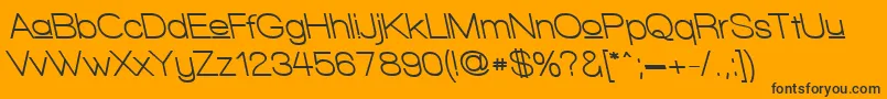 WalkwayUpperBoldRevoblique Font – Black Fonts on Orange Background