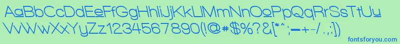 WalkwayUpperBoldRevoblique Font – Blue Fonts on Green Background