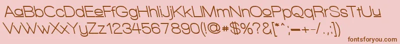 WalkwayUpperBoldRevoblique Font – Brown Fonts on Pink Background
