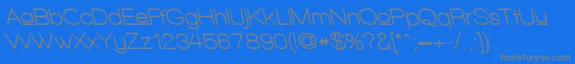 WalkwayUpperBoldRevoblique Font – Gray Fonts on Blue Background