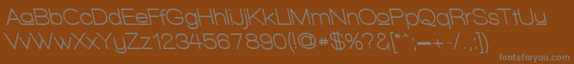 WalkwayUpperBoldRevoblique Font – Gray Fonts on Brown Background
