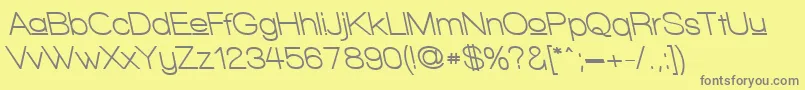 WalkwayUpperBoldRevoblique Font – Gray Fonts on Yellow Background