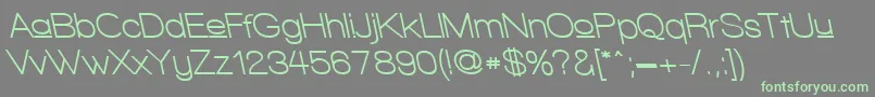 WalkwayUpperBoldRevoblique Font – Green Fonts on Gray Background