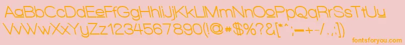 WalkwayUpperBoldRevoblique Font – Orange Fonts on Pink Background