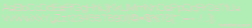 WalkwayUpperBoldRevoblique Font – Pink Fonts on Green Background