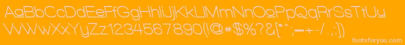 WalkwayUpperBoldRevoblique Font – Pink Fonts on Orange Background