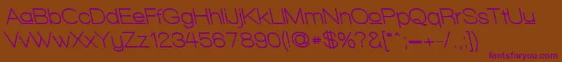WalkwayUpperBoldRevoblique Font – Purple Fonts on Brown Background