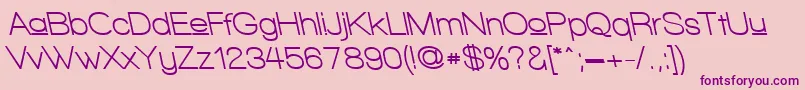 WalkwayUpperBoldRevoblique Font – Purple Fonts on Pink Background