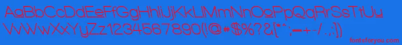 WalkwayUpperBoldRevoblique Font – Red Fonts on Blue Background