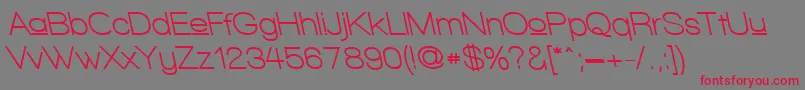 WalkwayUpperBoldRevoblique Font – Red Fonts on Gray Background