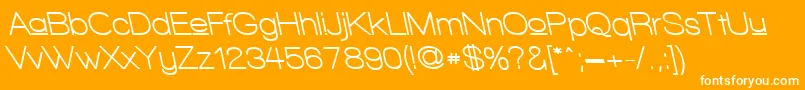 WalkwayUpperBoldRevoblique Font – White Fonts on Orange Background