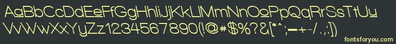 WalkwayUpperBoldRevoblique Font – Yellow Fonts on Black Background