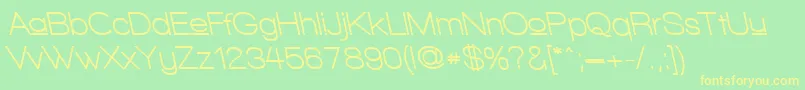 WalkwayUpperBoldRevoblique Font – Yellow Fonts on Green Background