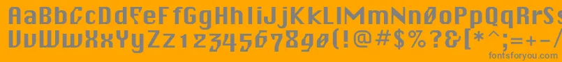 Blagovestsevenc Font – Gray Fonts on Orange Background