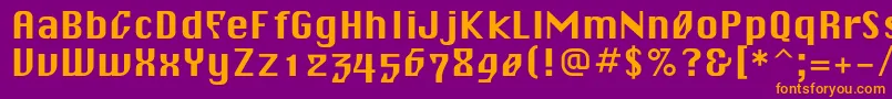 Blagovestsevenc Font – Orange Fonts on Purple Background