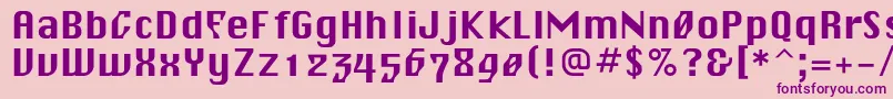 Blagovestsevenc Font – Purple Fonts on Pink Background