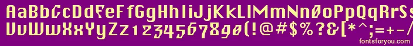 Blagovestsevenc Font – Yellow Fonts on Purple Background