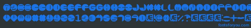 Zurklezs Font – Blue Fonts on Black Background