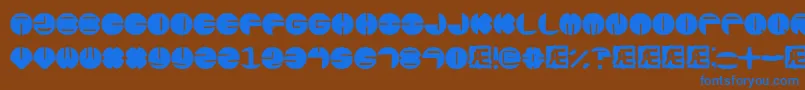 Zurklezs Font – Blue Fonts on Brown Background