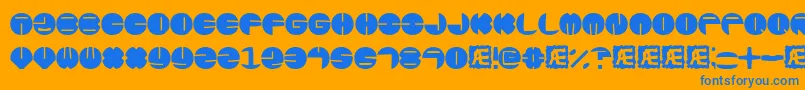 Zurklezs Font – Blue Fonts on Orange Background