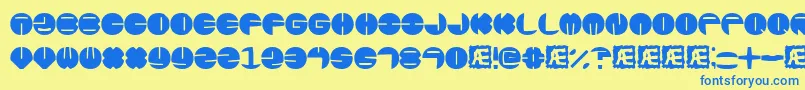 Zurklezs Font – Blue Fonts on Yellow Background