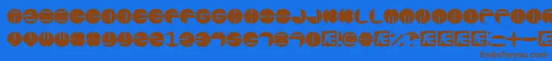 Zurklezs Font – Brown Fonts on Blue Background