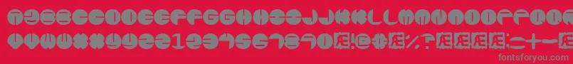 Zurklezs Font – Gray Fonts on Red Background