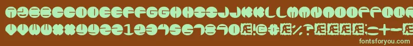 Zurklezs Font – Green Fonts on Brown Background