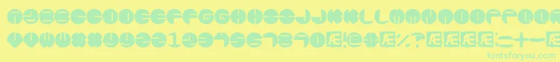 fuente Zurklezs – Fuentes Verdes Sobre Fondo Amarillo
