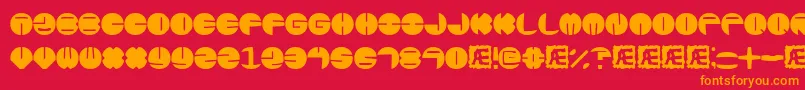 Zurklezs Font – Orange Fonts on Red Background