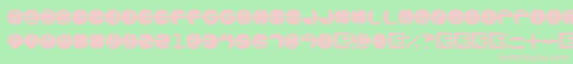 Zurklezs Font – Pink Fonts on Green Background