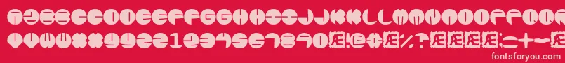 Zurklezs Font – Pink Fonts on Red Background