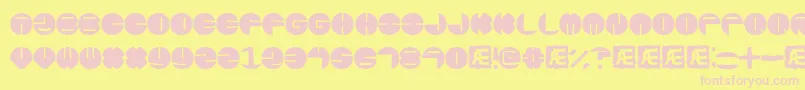 Zurklezs Font – Pink Fonts on Yellow Background