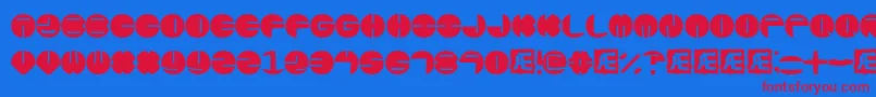 Zurklezs Font – Red Fonts on Blue Background