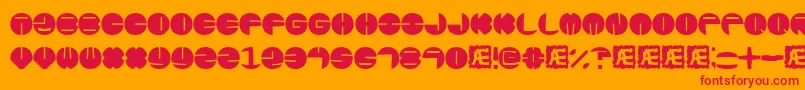Zurklezs Font – Red Fonts on Orange Background
