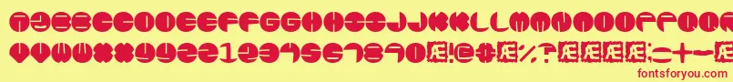 Zurklezs Font – Red Fonts on Yellow Background