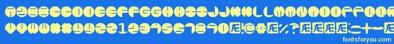 Zurklezs Font – Yellow Fonts on Blue Background