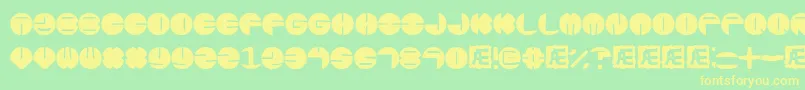 Zurklezs Font – Yellow Fonts on Green Background