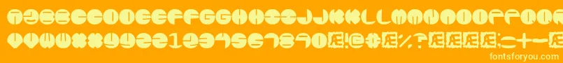 Zurklezs Font – Yellow Fonts on Orange Background