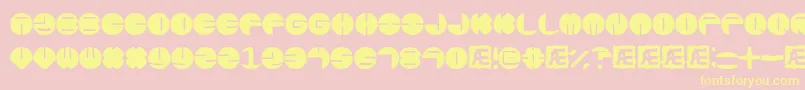 Zurklezs Font – Yellow Fonts on Pink Background