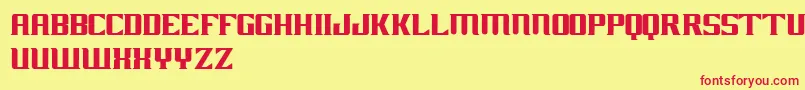 GhostRiderMovie Font – Red Fonts on Yellow Background