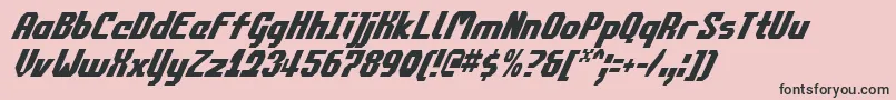 CommonwealthCondensedItalic Font – Black Fonts on Pink Background