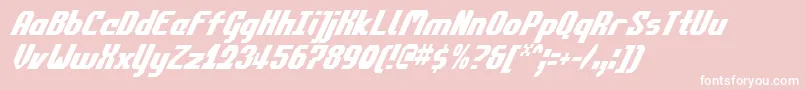 CommonwealthCondensedItalic Font – White Fonts on Pink Background