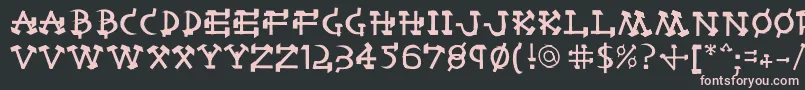 Castro Font – Pink Fonts on Black Background