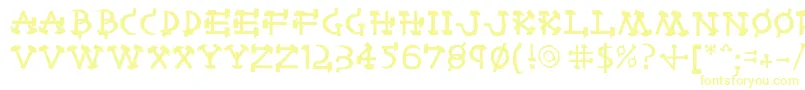 Castro Font – Yellow Fonts on White Background